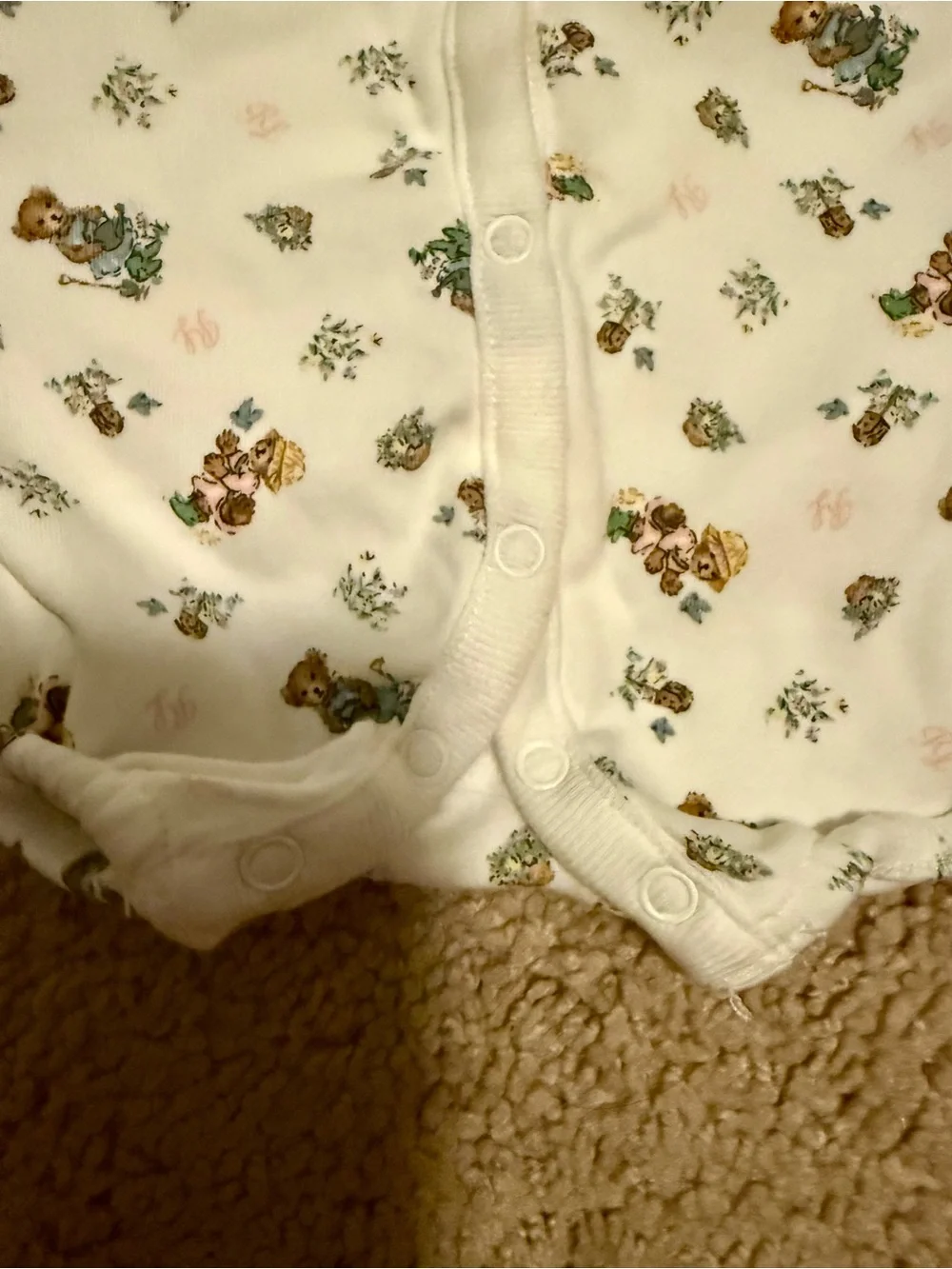 Ralph Lauren Romper with Brown Teddy Bears